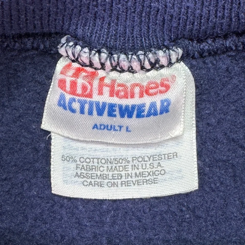 Vintage 1995 Chicago Bears NFL Crewneck Sweatshirt Navy Blue Hanes Large